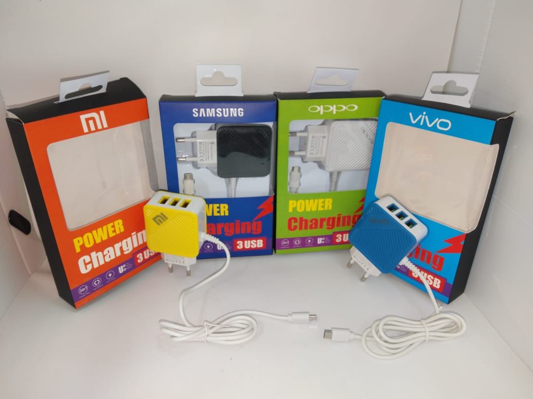 TRAVEL CHARGER BRANDED 3.1A + 3 USB 